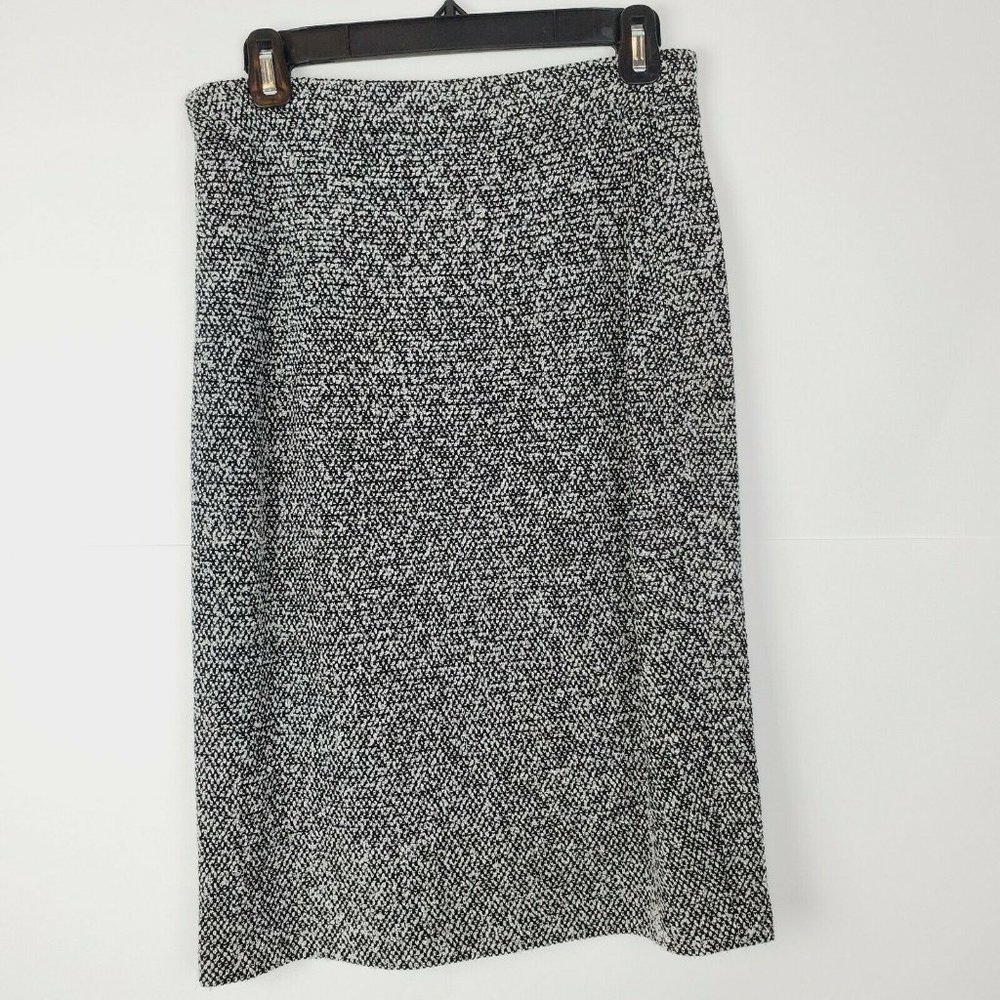 ST. JOHN Black White Soft Tweed Jacket Skirt Set 8 - Picture 6 of 10